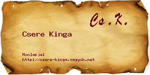 Csere Kinga névjegykártya