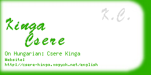 kinga csere business card